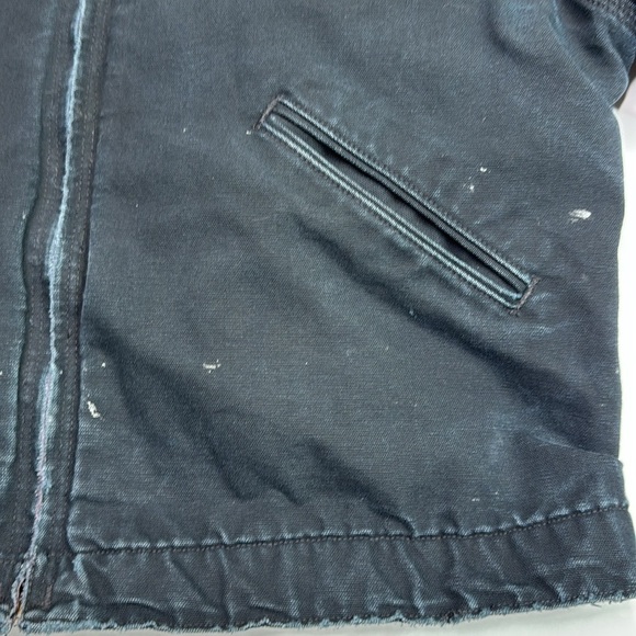 Carhartt J001 Black Detroit Blanket Lined Canvas Jacket 2013 Grunge Large - Picture 12 of 13